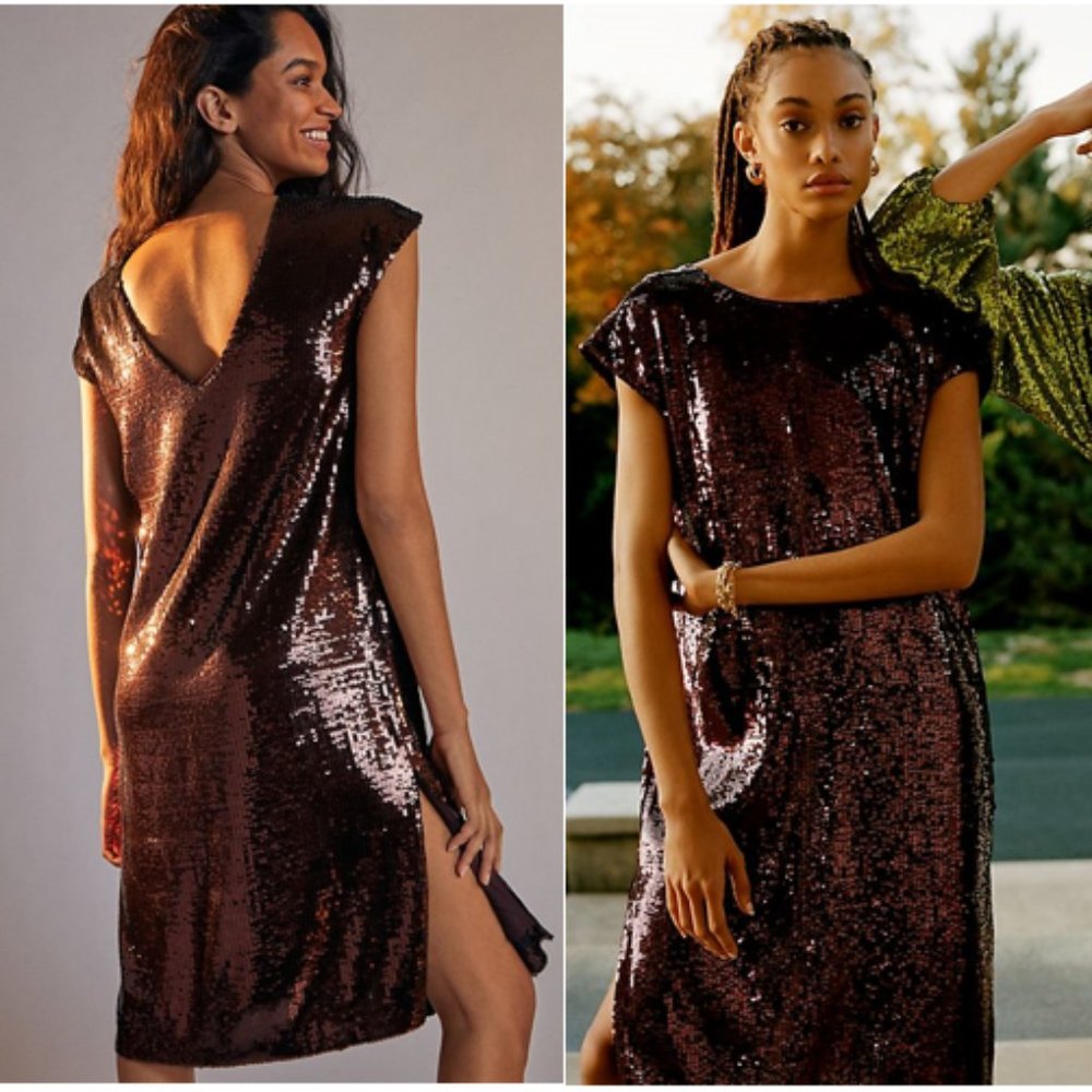 Maeve Kara Sequined Mini Dress